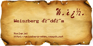 Weiszberg Ádám névjegykártya